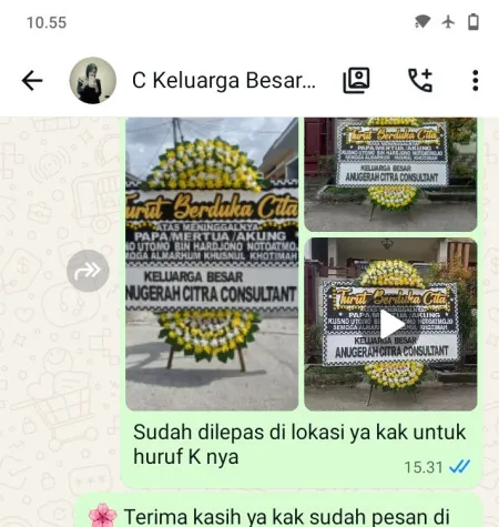 Pengiriman Papan Bunga Duka Kongsijaya Widasari